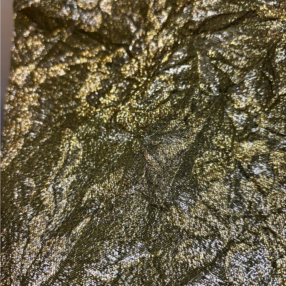 J. Crew Bronze/Gold Brocade Silk-blend Pencil Skirt - Picture 3 of 12